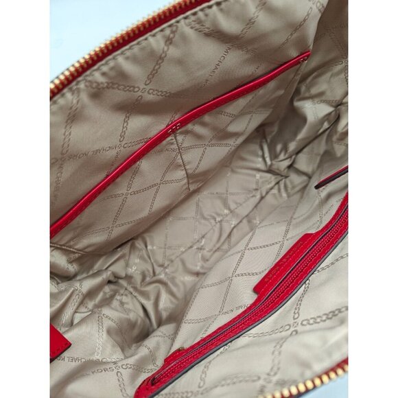 MICHAEL KORS Marilyn saffiano leather women's medium tote bag purse -CRIMSON/RED - Picture 11 of 11